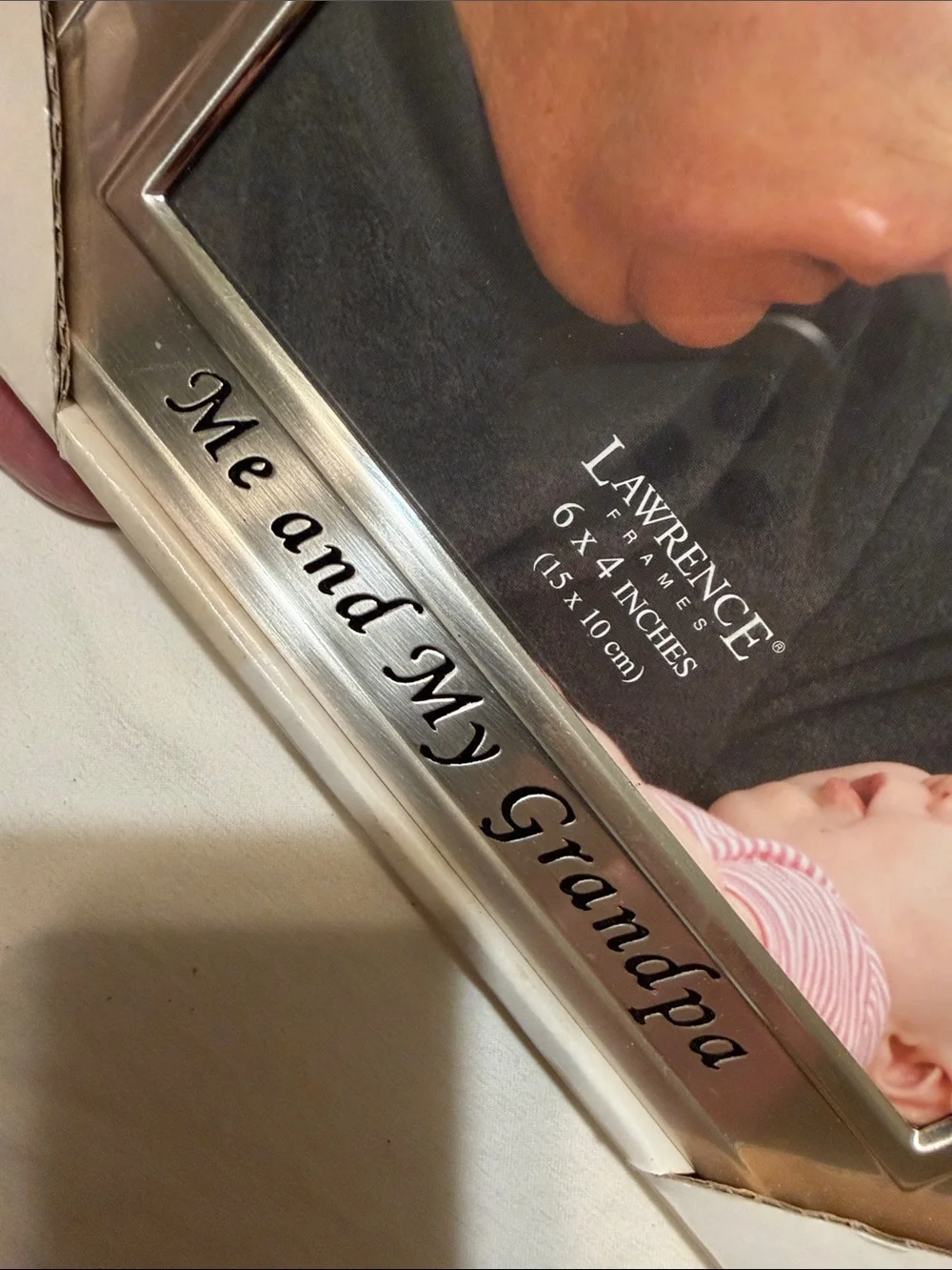 Silver Photo Frame - 'Me and My Grandpa' Accent